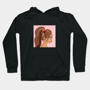 Anime girl picture frame cute girl Sticker Hoodie